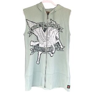 Harley Davidson Limited Edition Trunk Hooded Women’s Zip Up Vest : Size XL